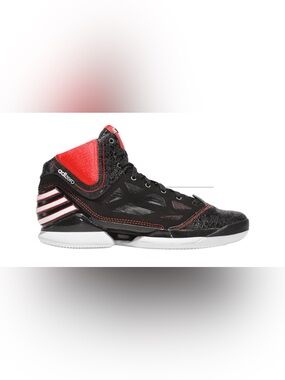 Adidas adizero Rose 2.5 Basketball Black, Red and White Men's High-Top Sneakers